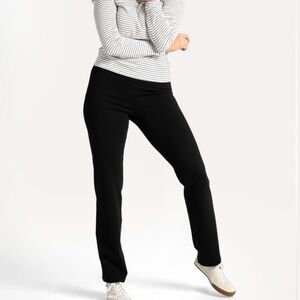 Betabrand Straight-Leg Classic Dress‎ Pant Yoga Pants (Black) petite